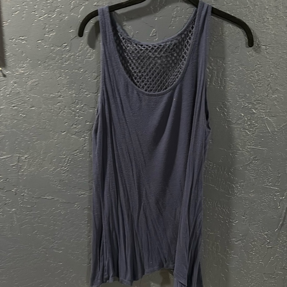 Navy with lace like back tank